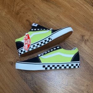 VANS Ward Skate Shoe - Blk w/Lime Green - Men’s 12
